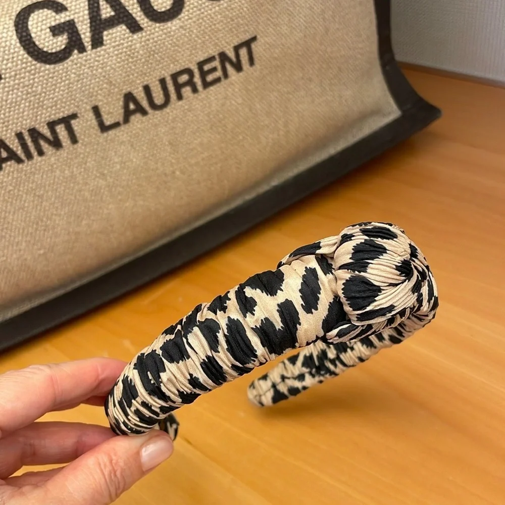 Loeffler Randall Cheetah print Knot Headband